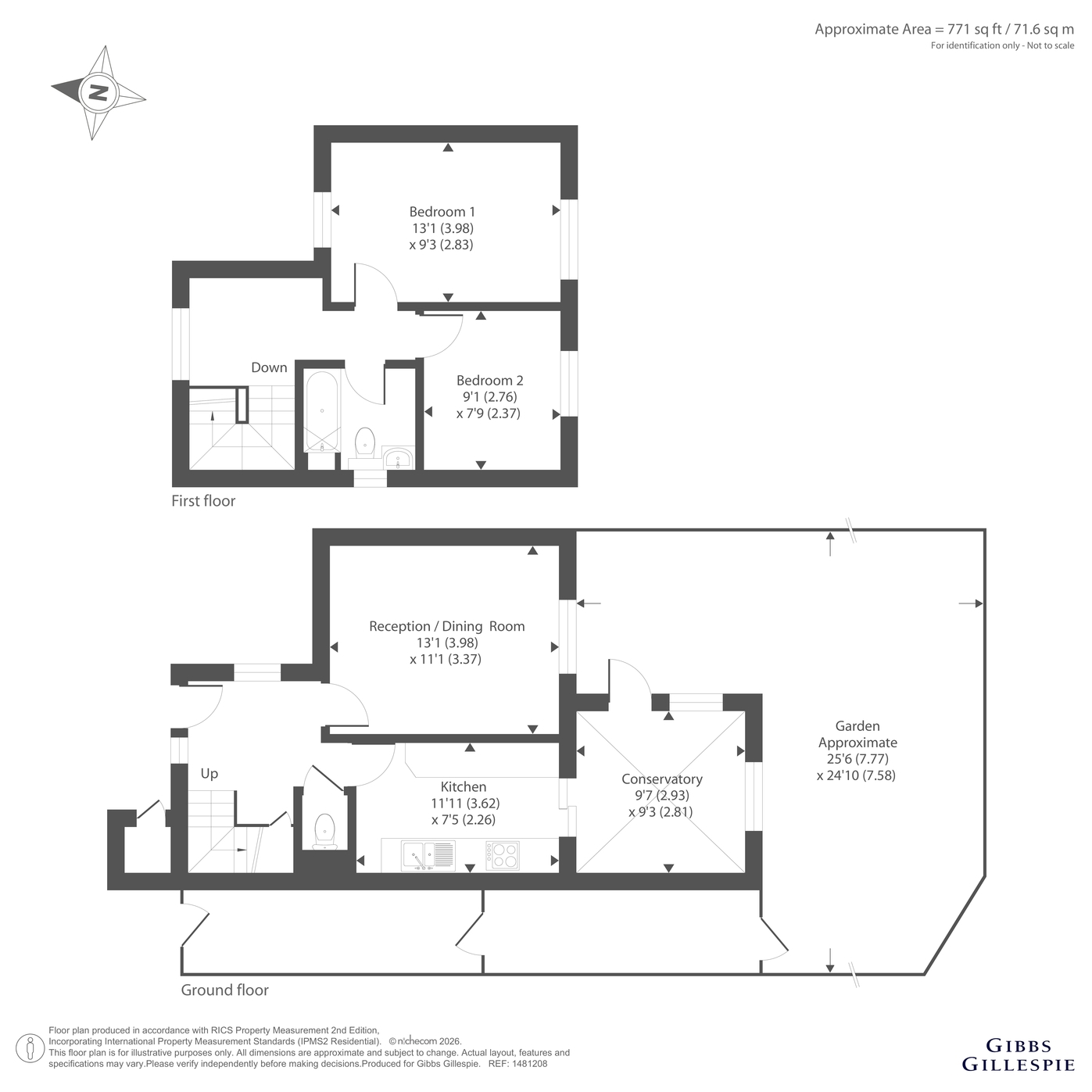25, Newcourt, Uxbridge floorplan