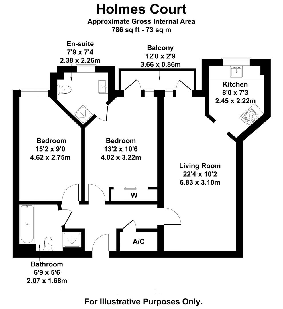 44 Holmes Court, Medway Wharf Road, Tonbridge floorplan