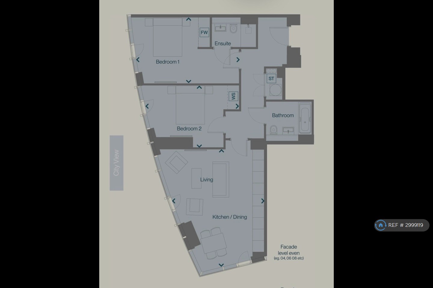Vista River Tower, Trinity Way, Manchester floorplan
