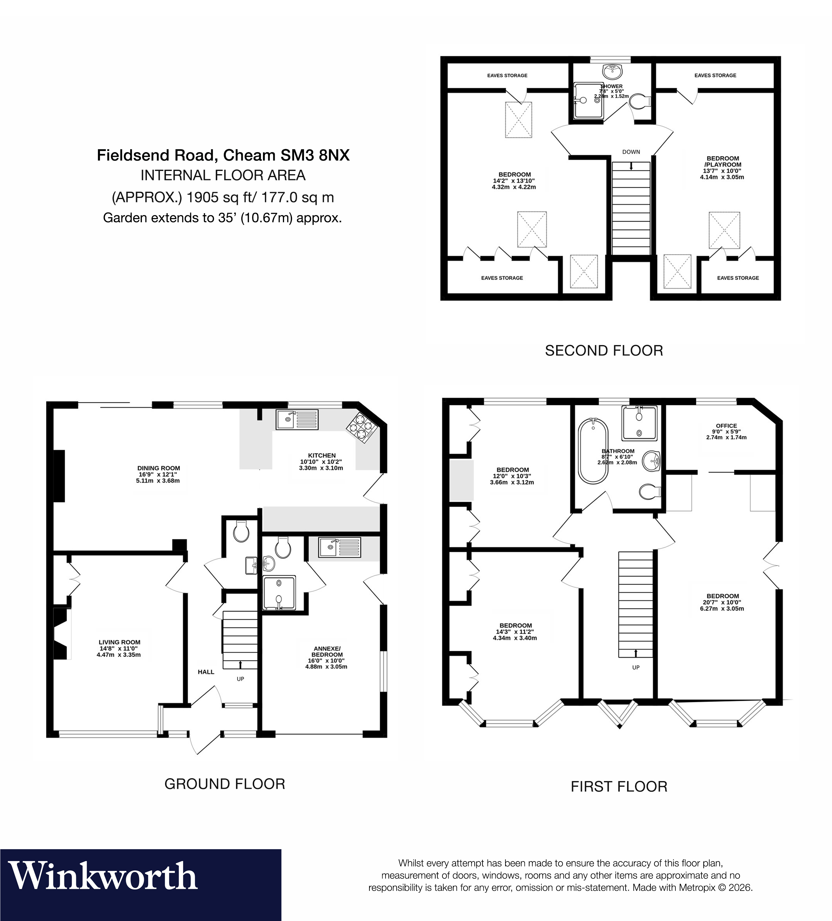 19, Fieldsend Road, Sutton floorplan