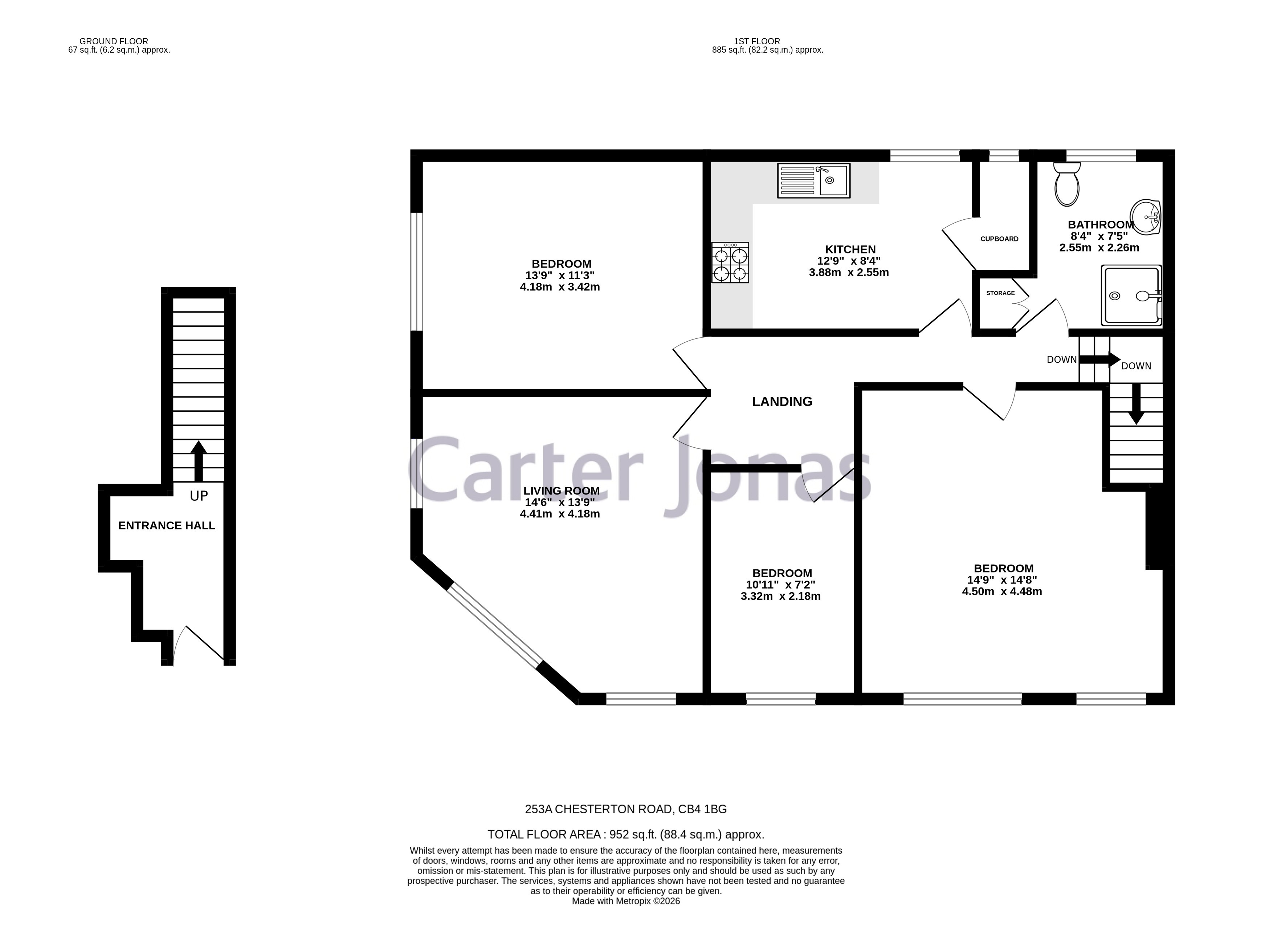 253a, Chesterton Road, Cambridge floorplan