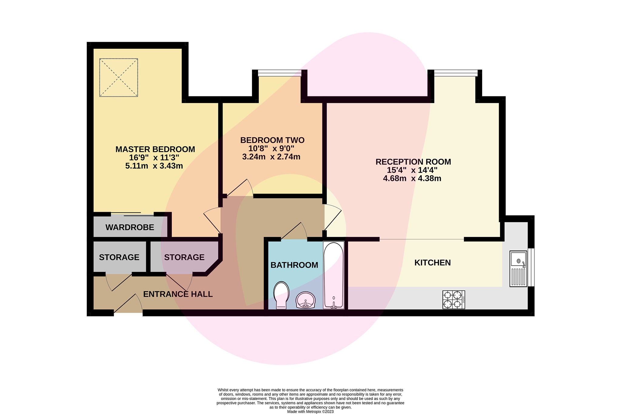 72  Flat 9, Portsmouth Road, Camberley floorplan