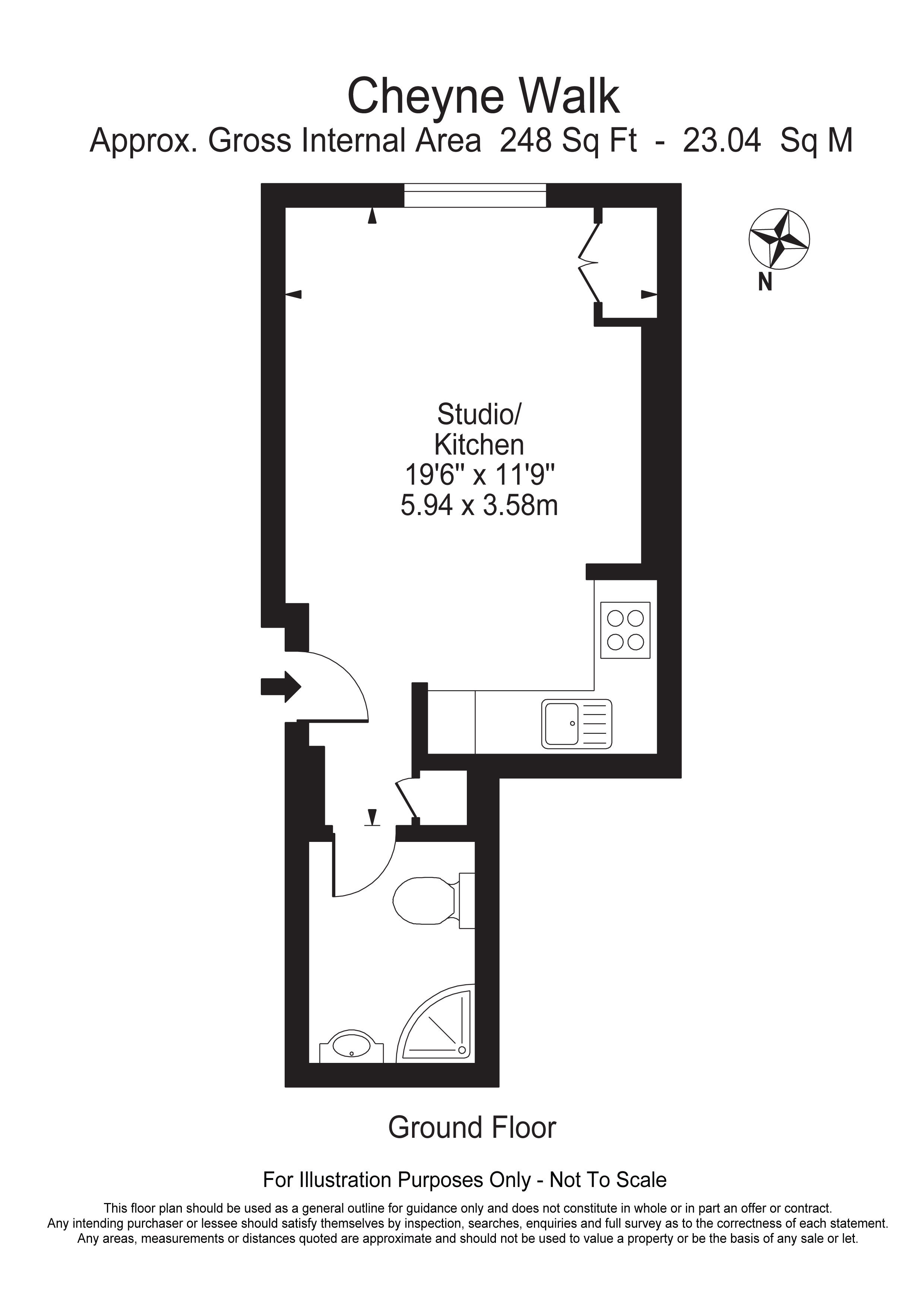 1, 113, Cheyne Walk, London floorplan