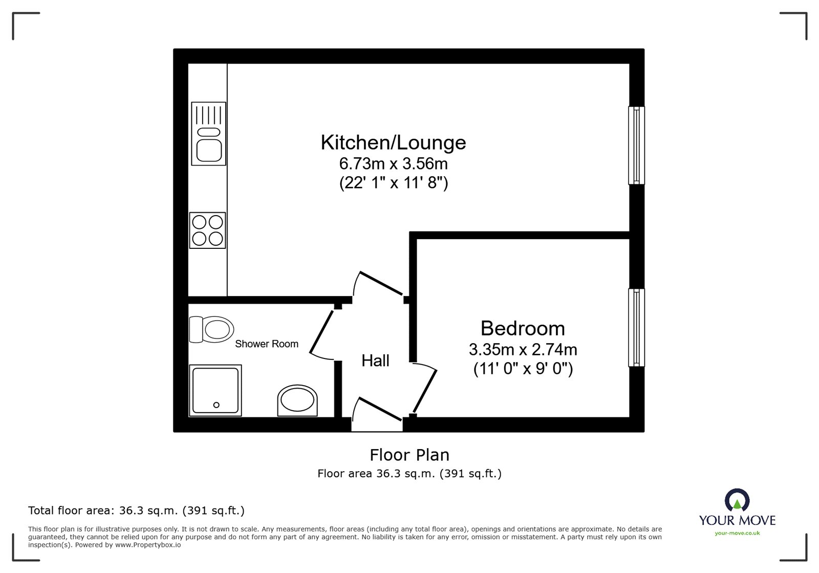 Flat 16, Eagle Court, 47, Harpur Street, Bedfordshire floorplan