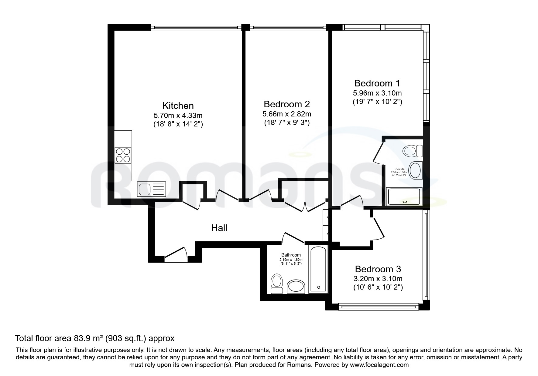 44, Compass Court, Cain Road floorplan