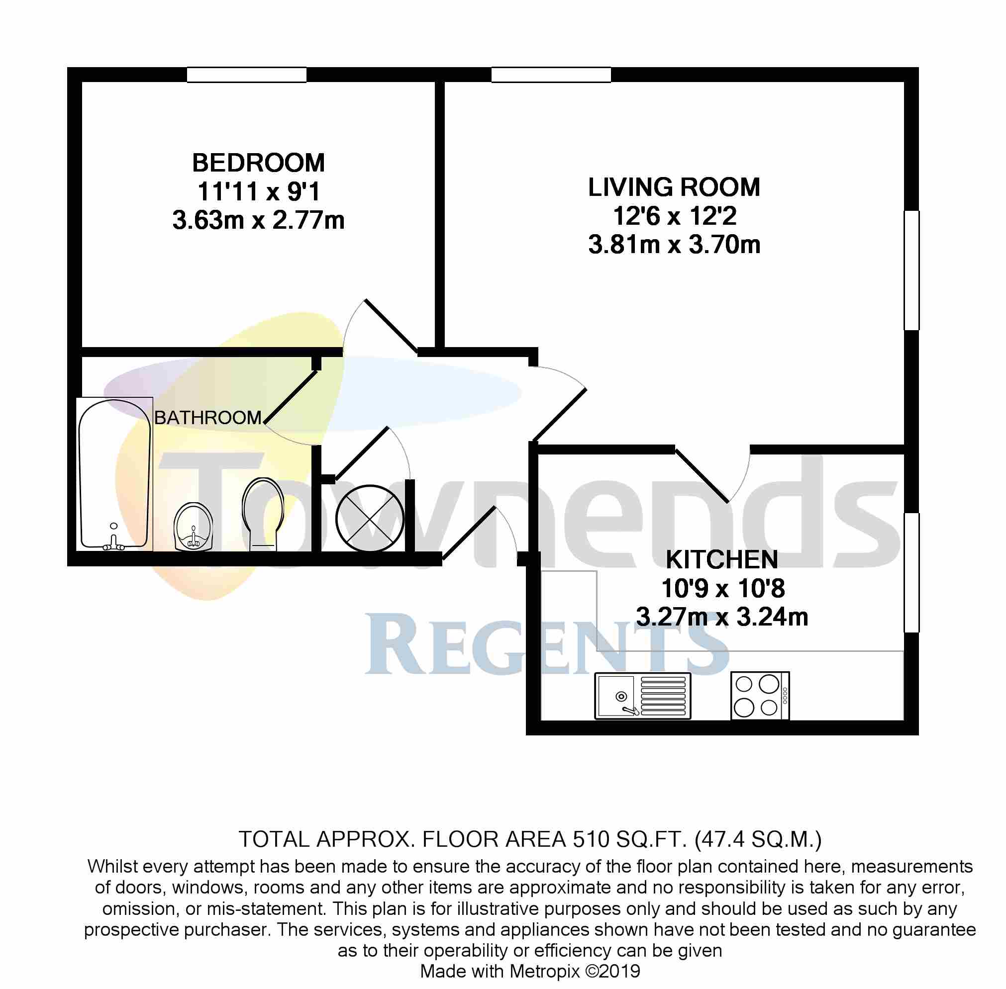 1 Bedrooms Flat for sale in Burn Close, Addlestone, Surrey KT15
