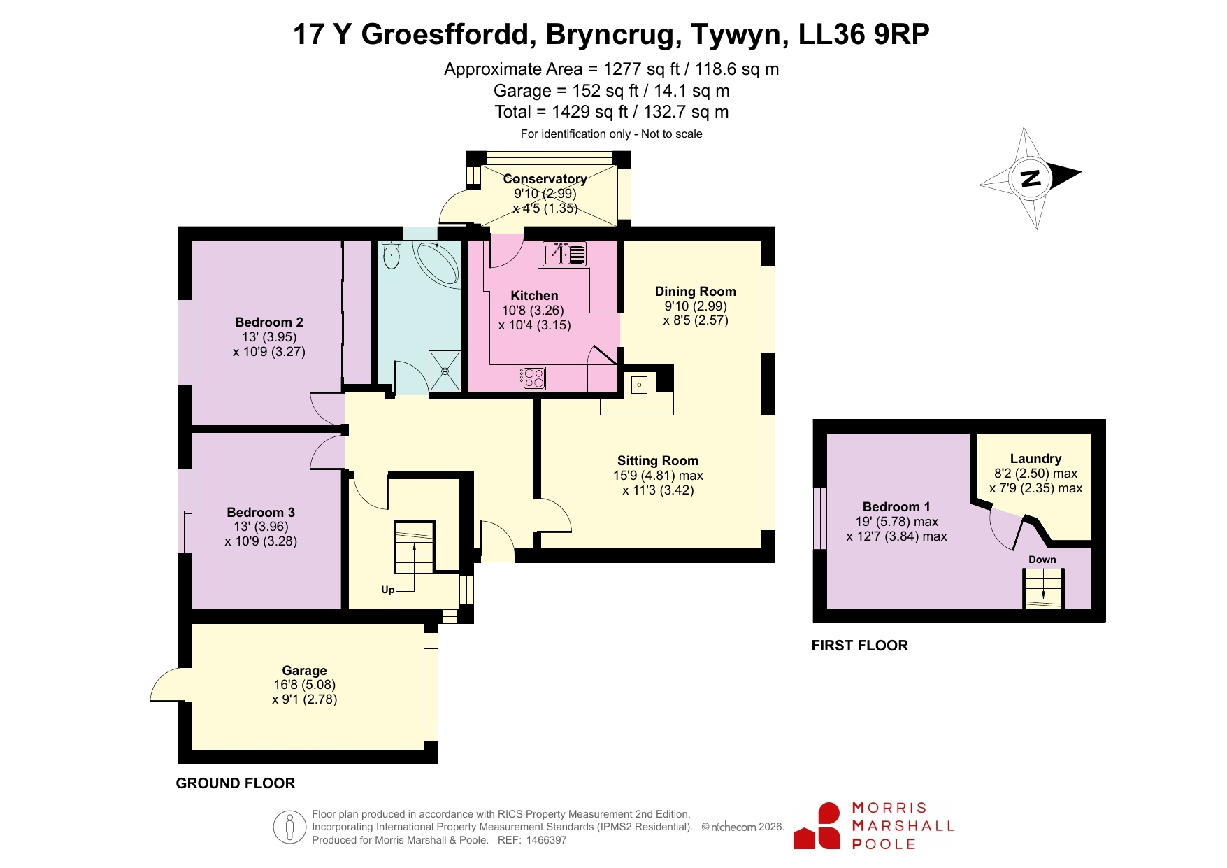 17, Y Groesffordd, Tywyn floorplan