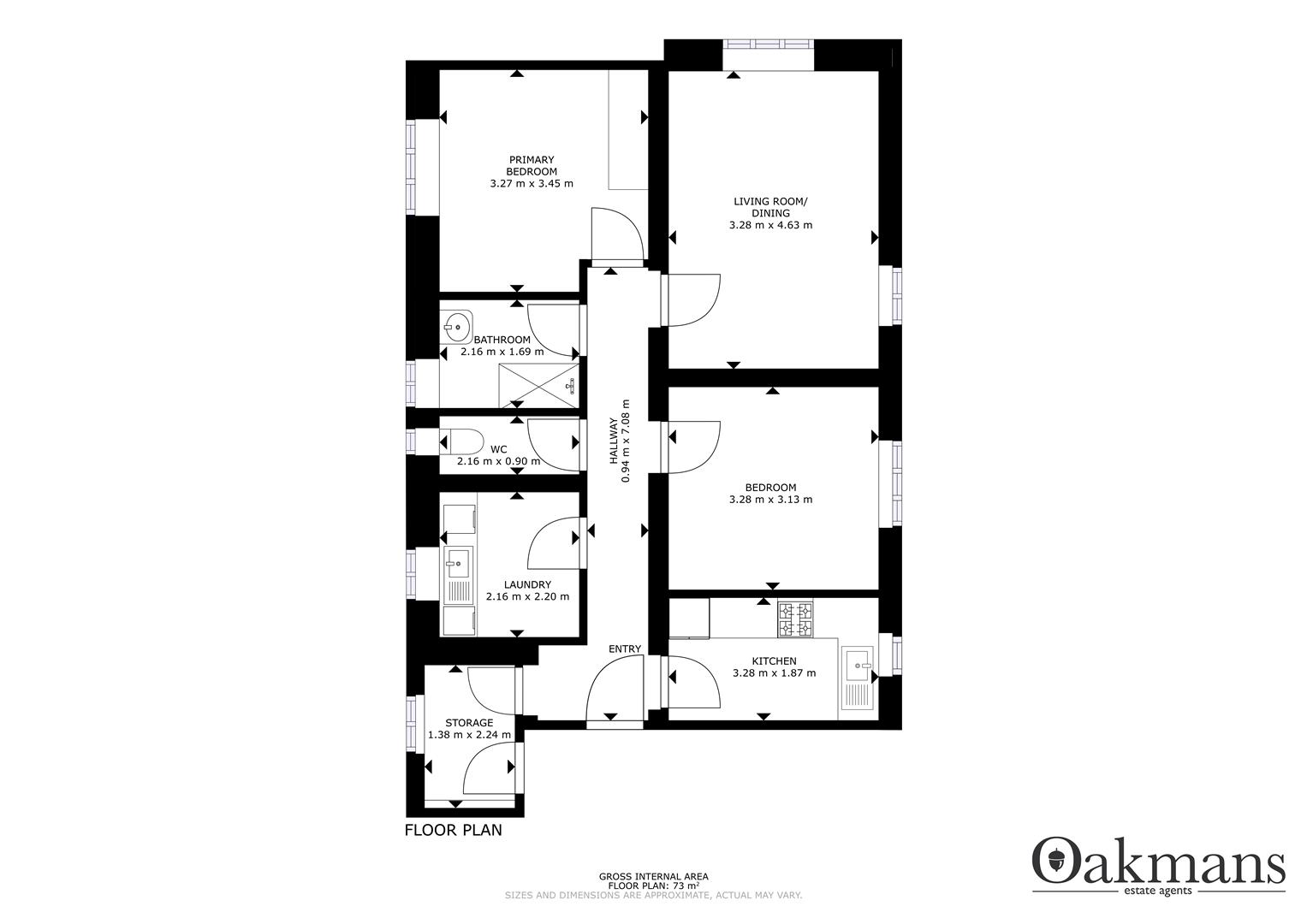 Gildas Avenue, Kings Norton, Birmingham B38, 2 bedroom flat for sale