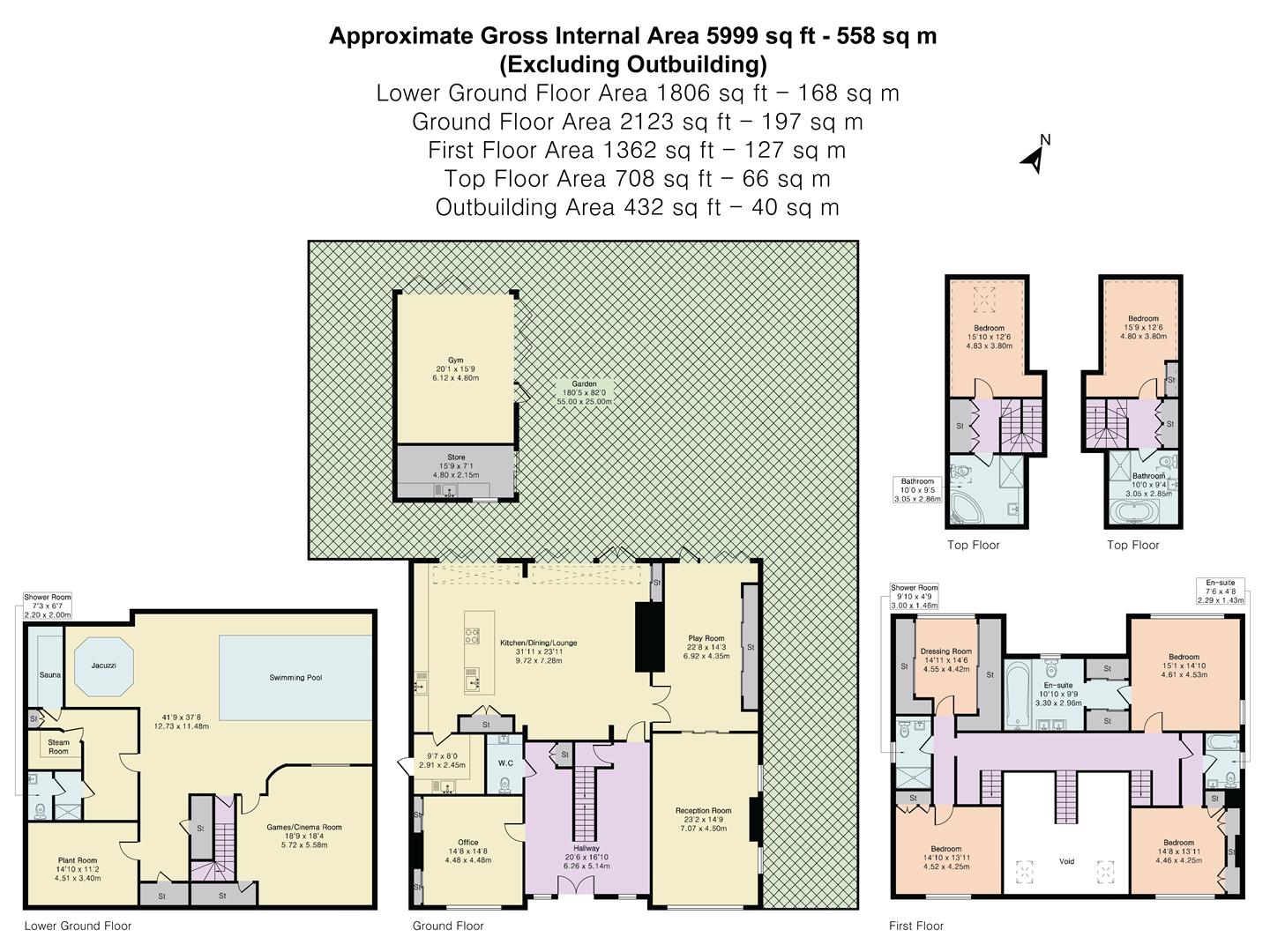 Oak End, Barnet Road, Arkley floorplan