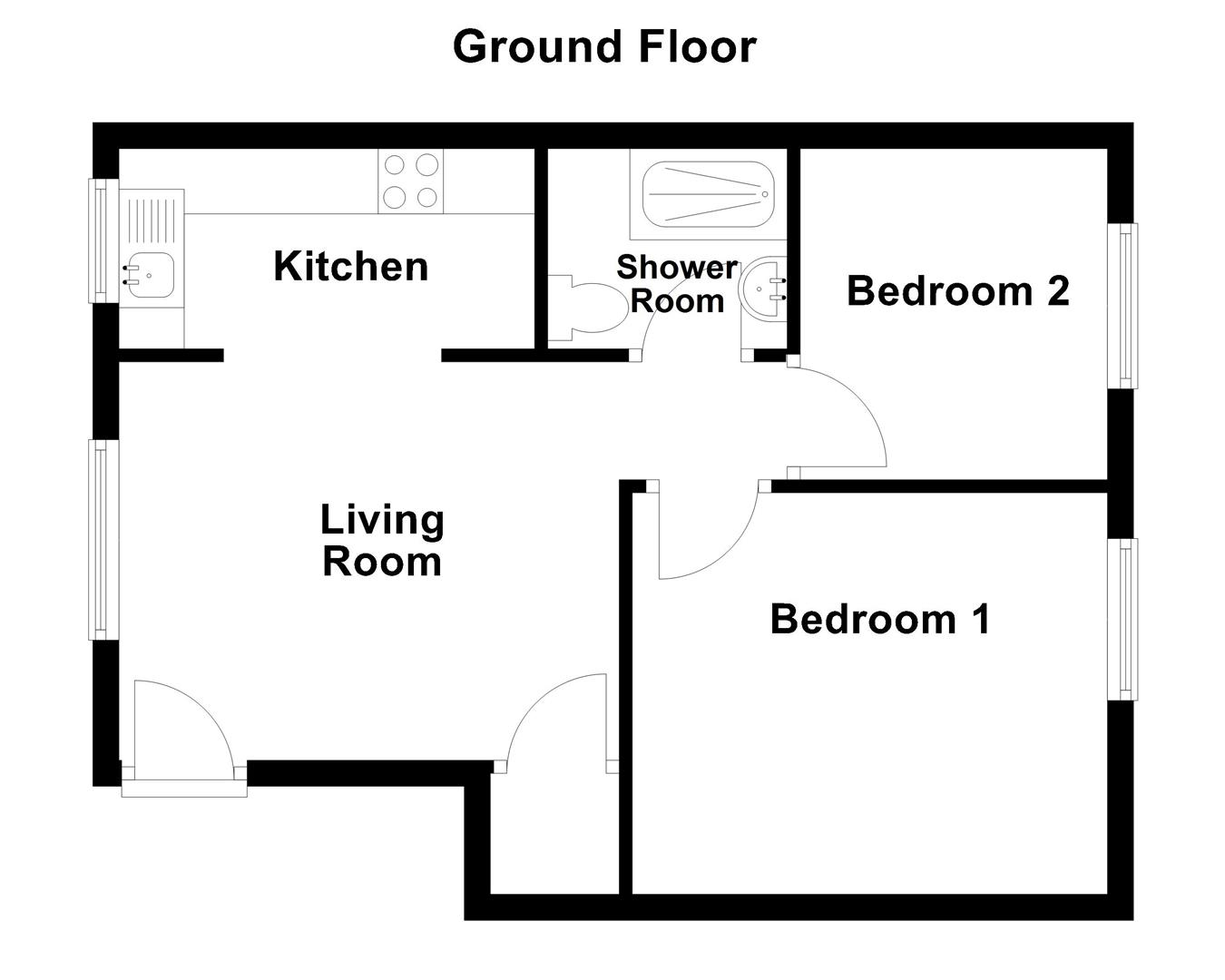 Flat 2, Caswell Court, 125, Louviers Road, Weymouth floorplan