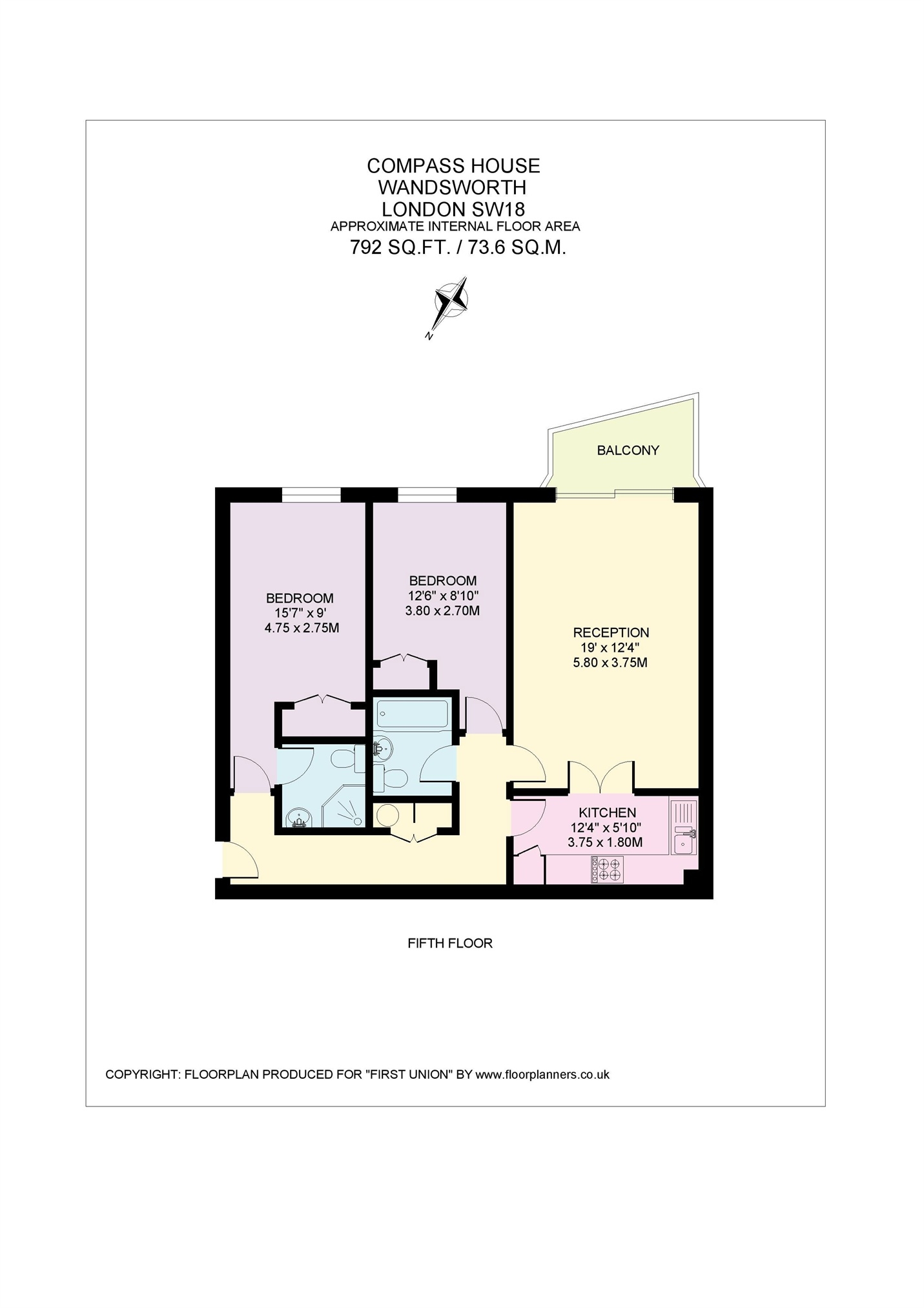 2 Bedrooms Flat for sale in Smugglers Way, London SW18