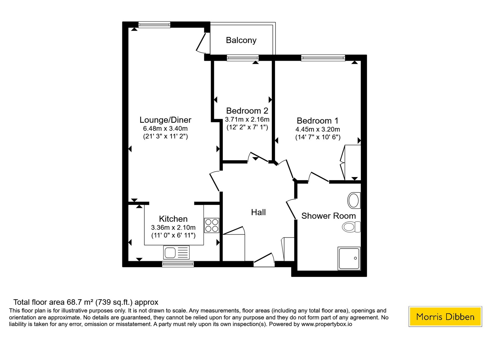 41 Surrey Court,, Kent Road, Eastleigh floorplan
