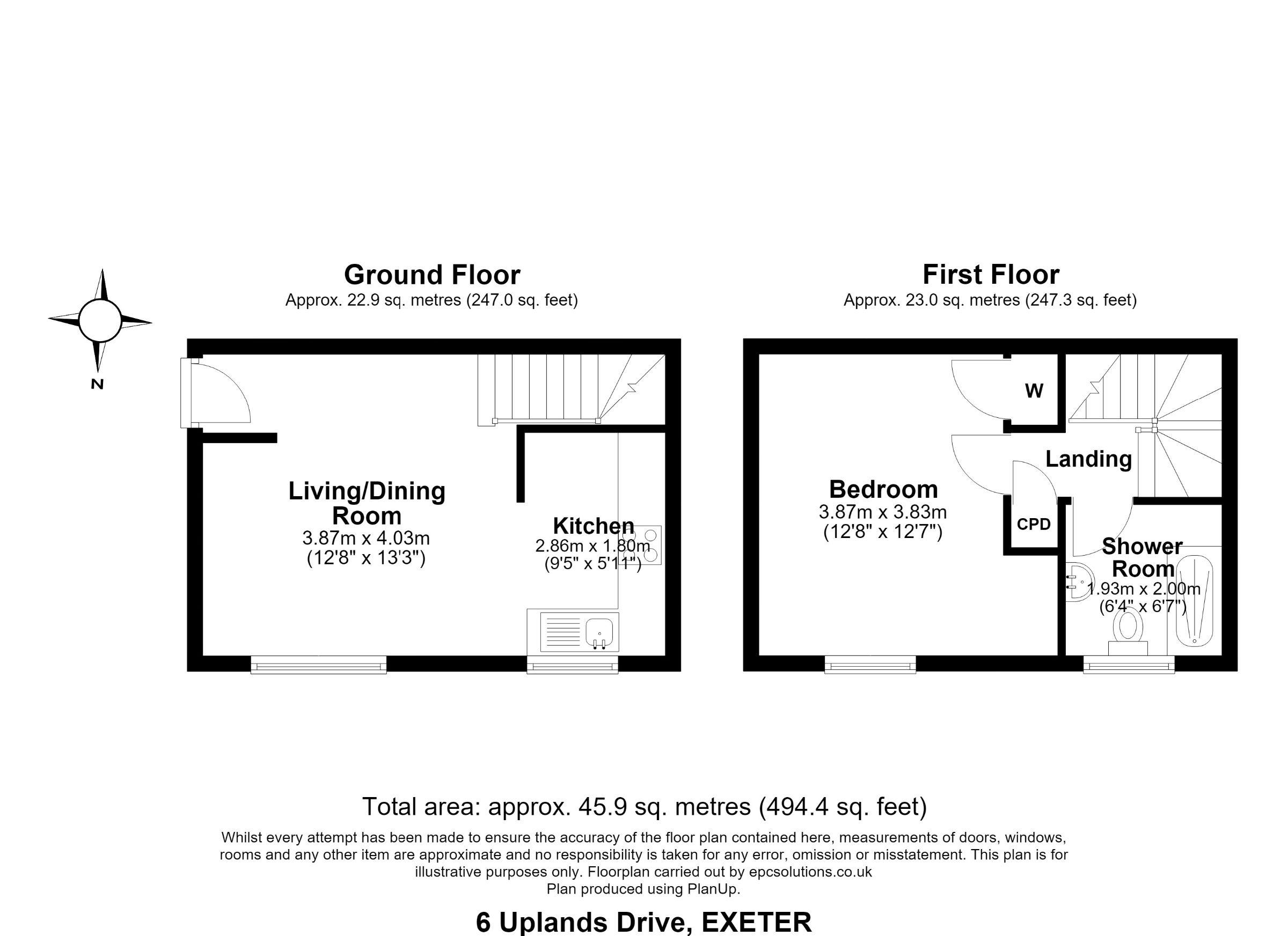 6 Uplands Drive, Exeter floorplan