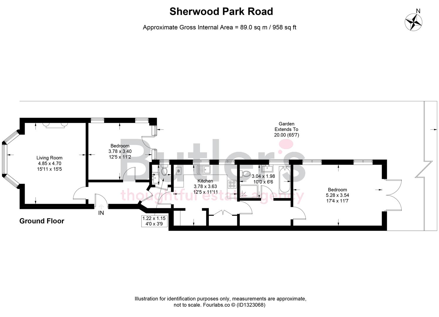 Ground Floor Flat, 58, Sherwood Park Road, Sutton floorplan