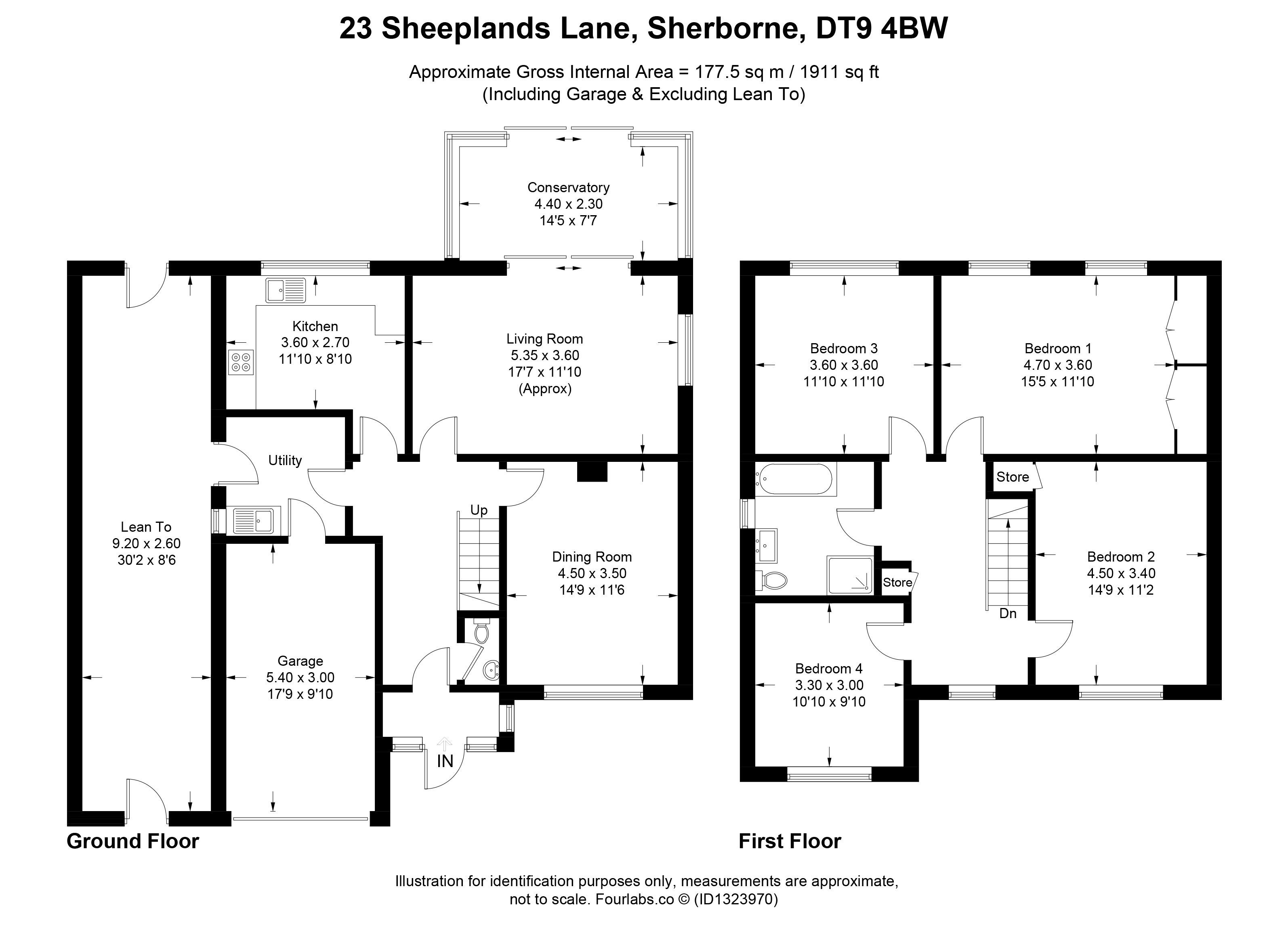 23, Sheeplands Lane, Sherborne floorplan