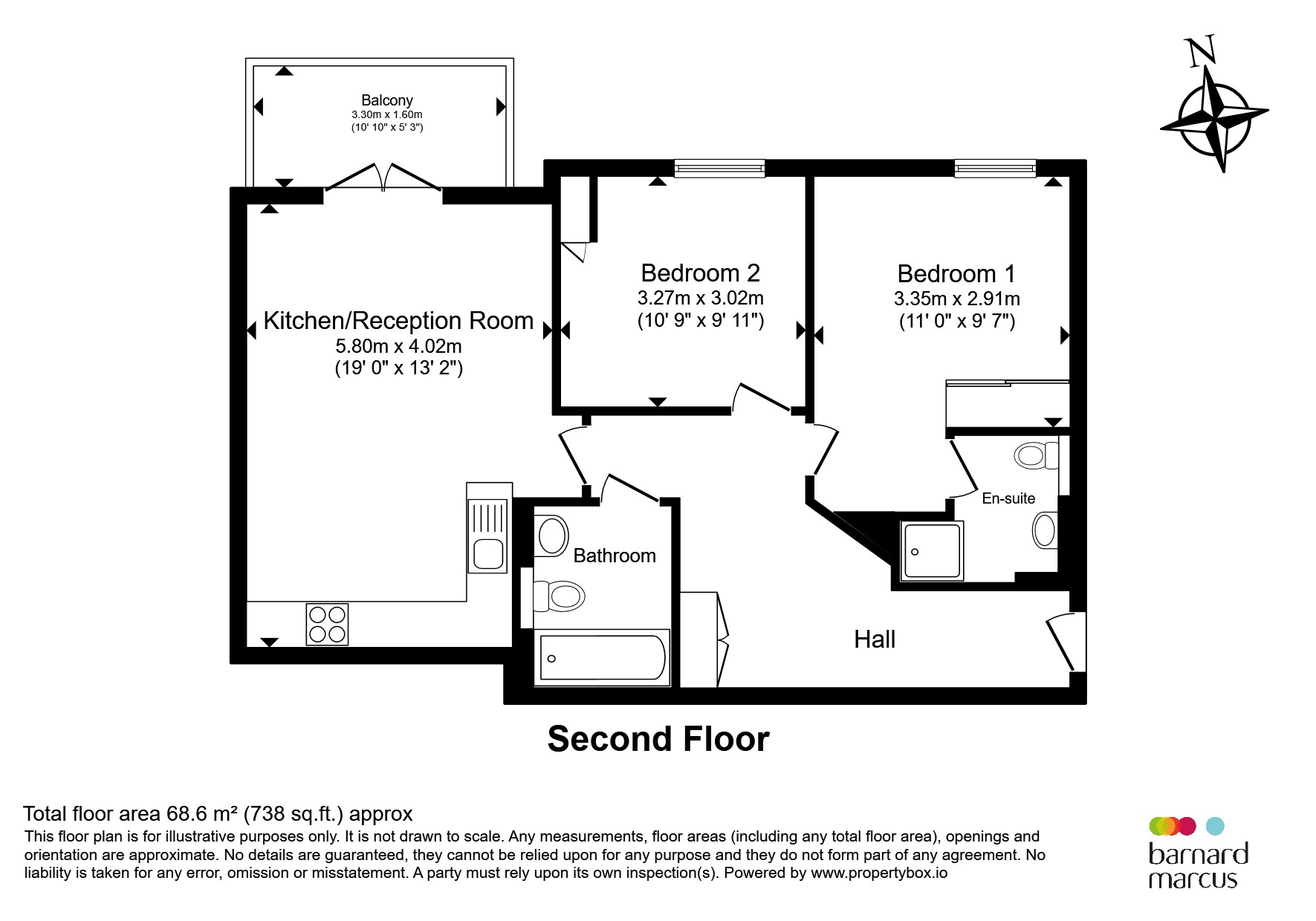 Flat 14, Woodbridge Court, 27, Beaumont Drive, Worcester Park floorplan