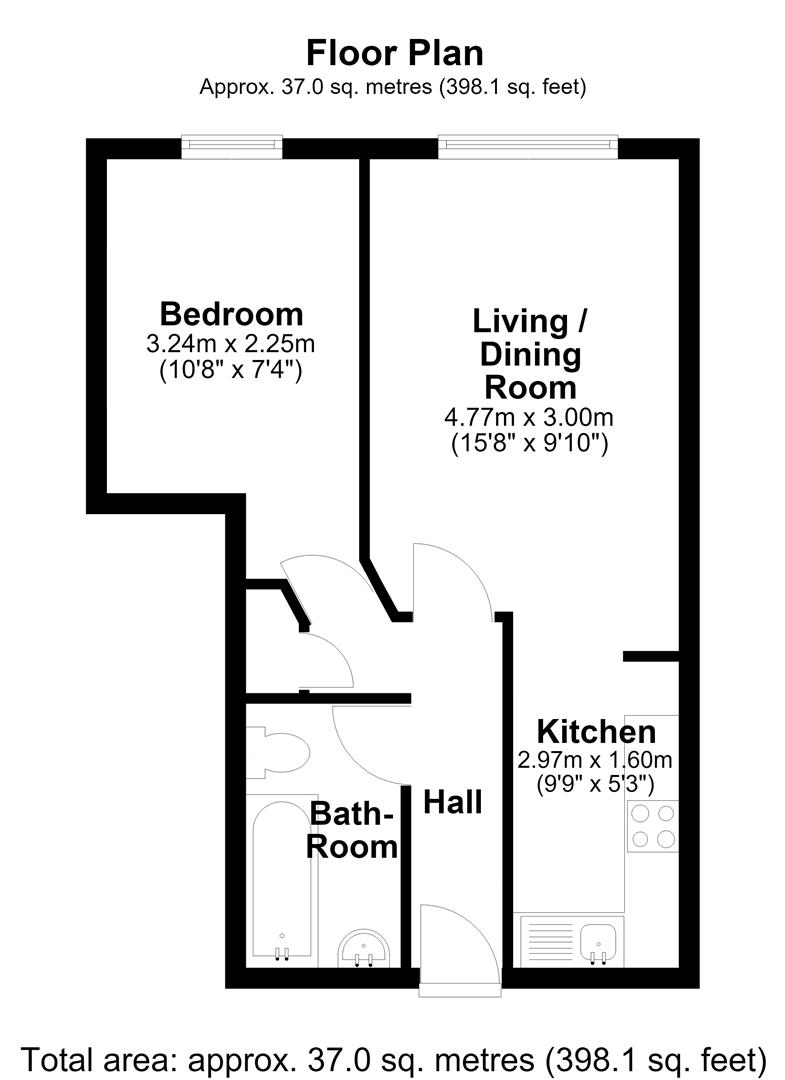 Flat 7, Poynters Lodge, Chesterton Road, Cambridge floorplan