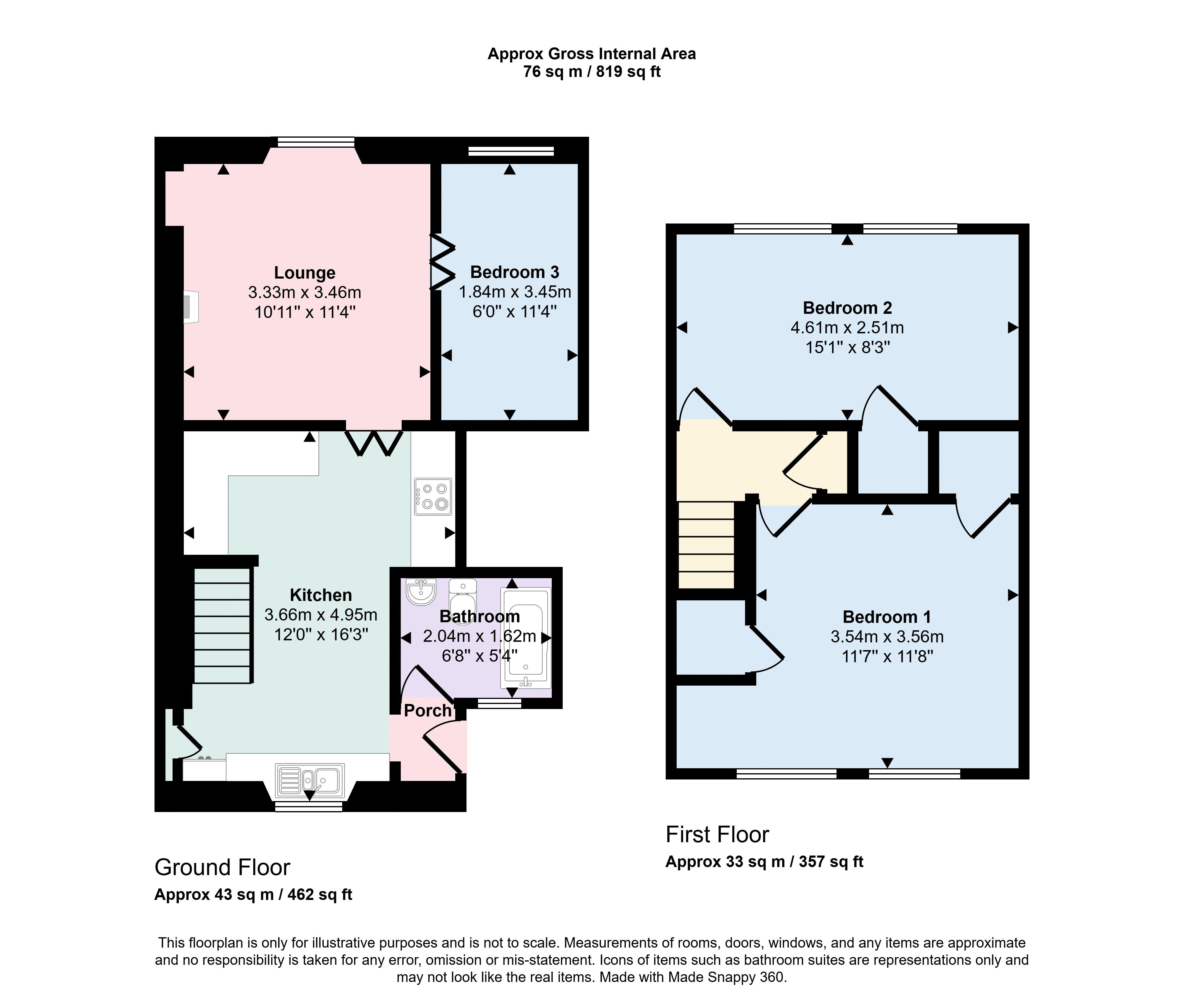 Flat B, 27, Alexander Street, Renton floorplan