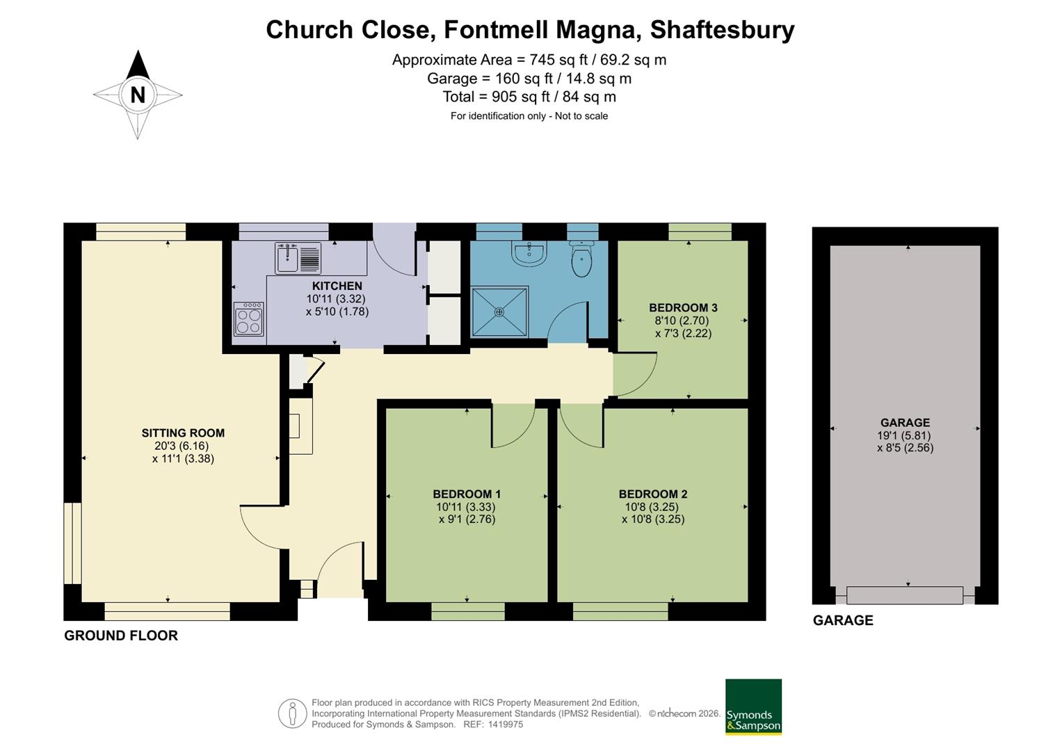 2 Church Close, Shaftesbury floorplan