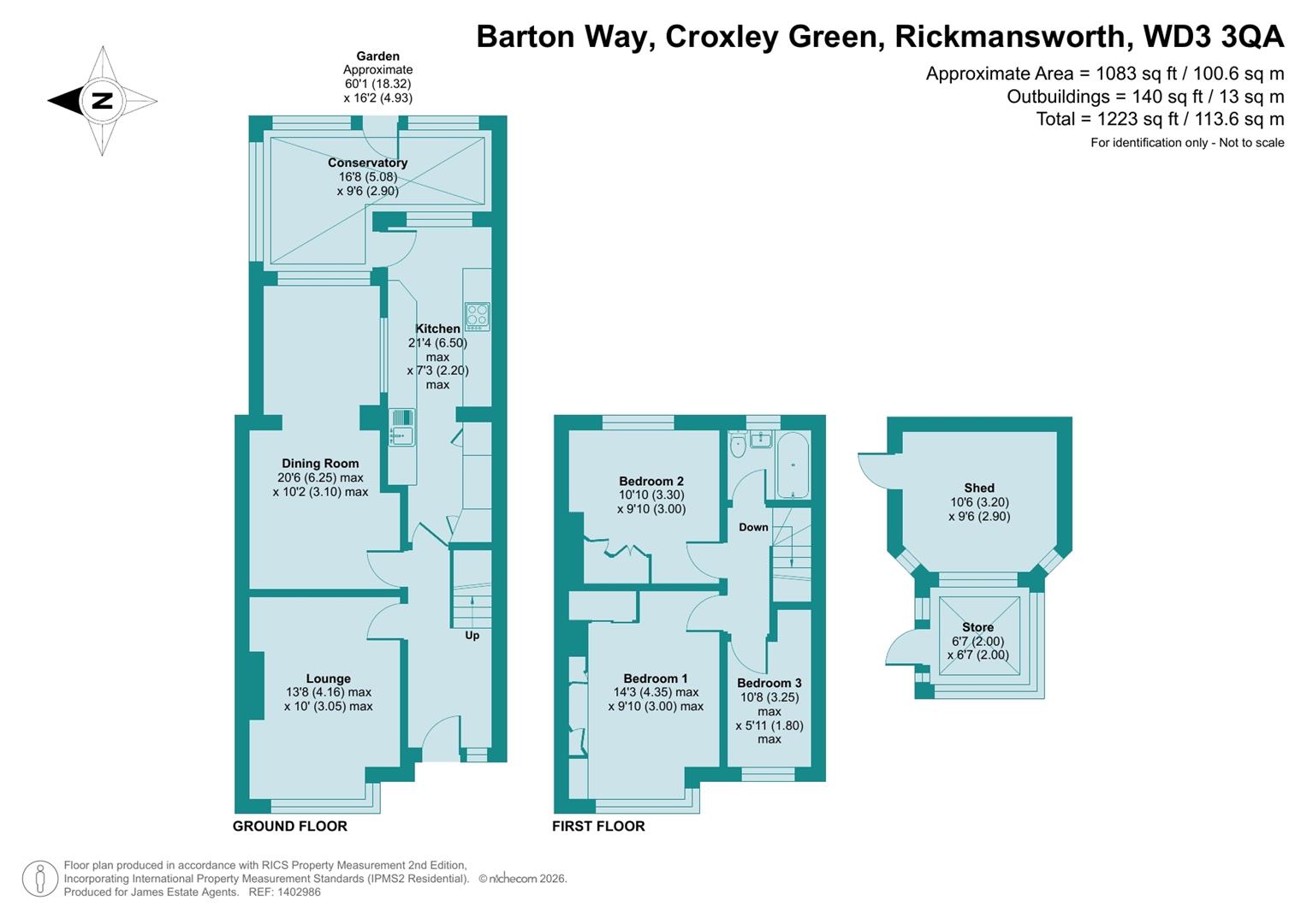 60, Barton Way, Rickmansworth floorplan