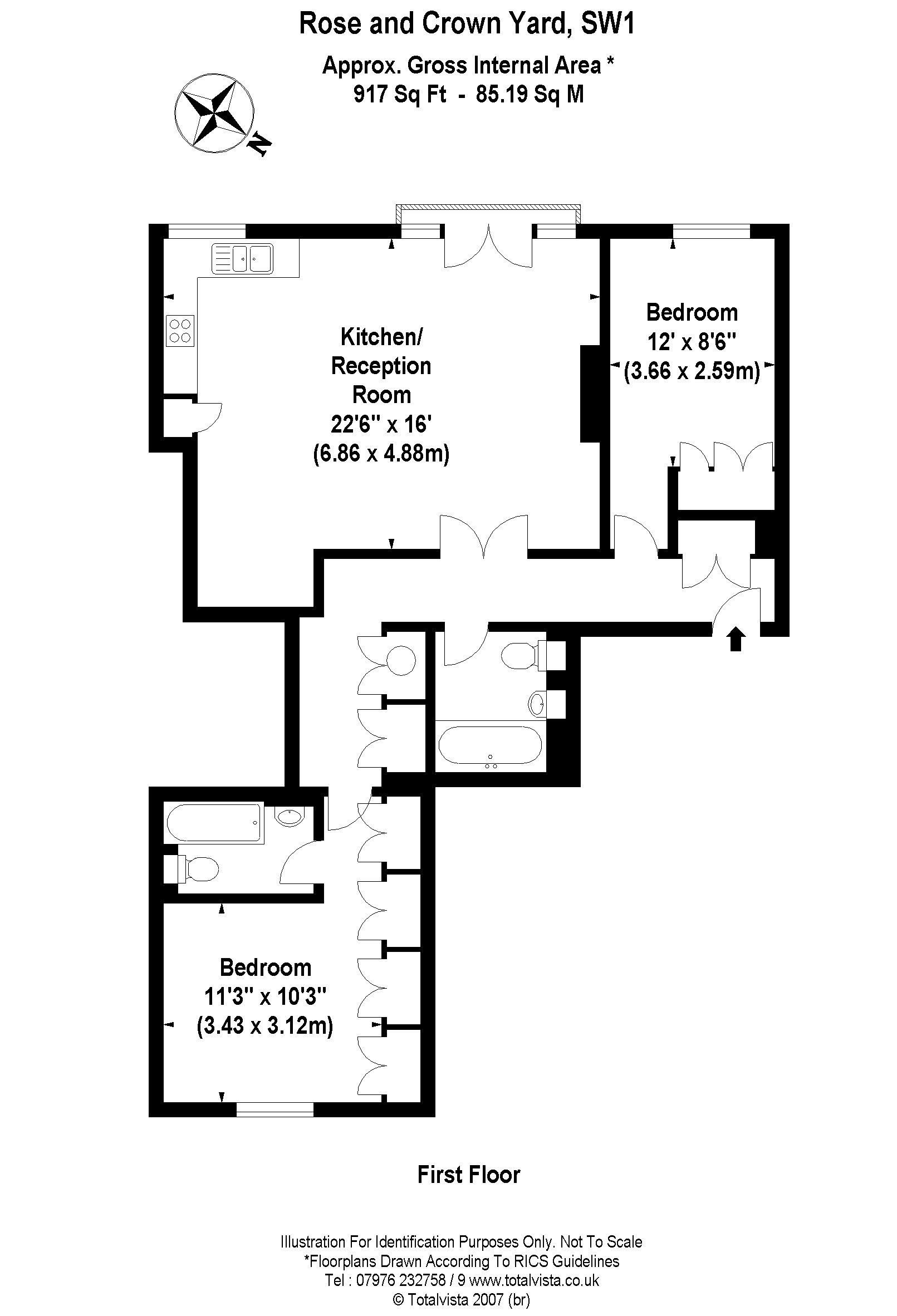 8, Rose & Crown Yard, St James's floorplan