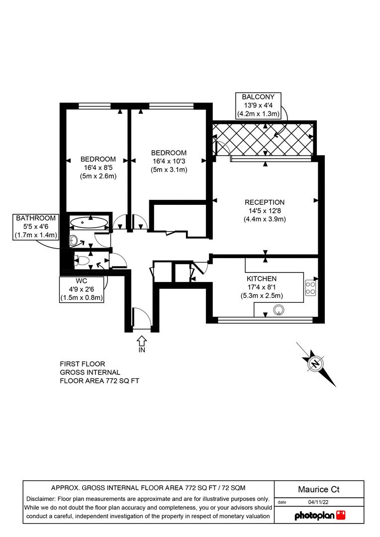 15, Maurice Court, Brentford floorplan