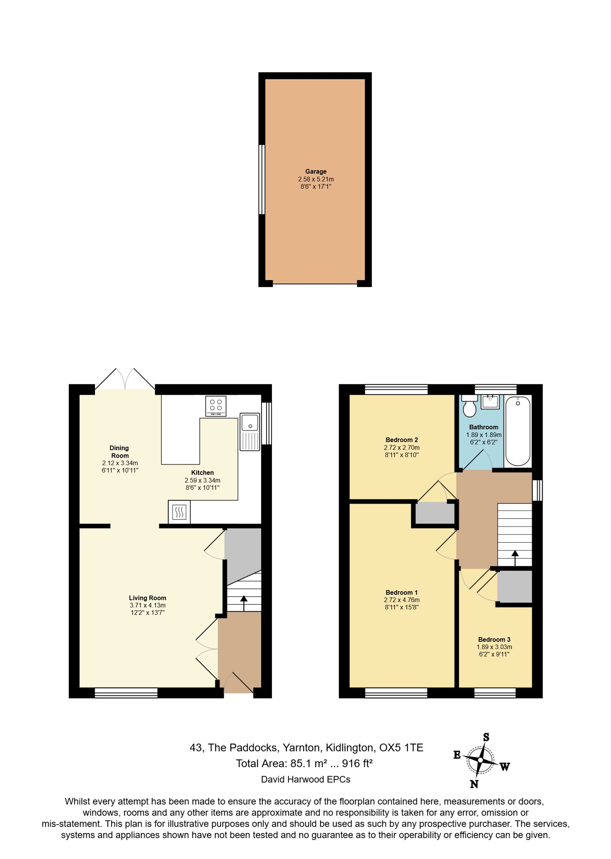 43 The Paddocks, Kidlington floorplan