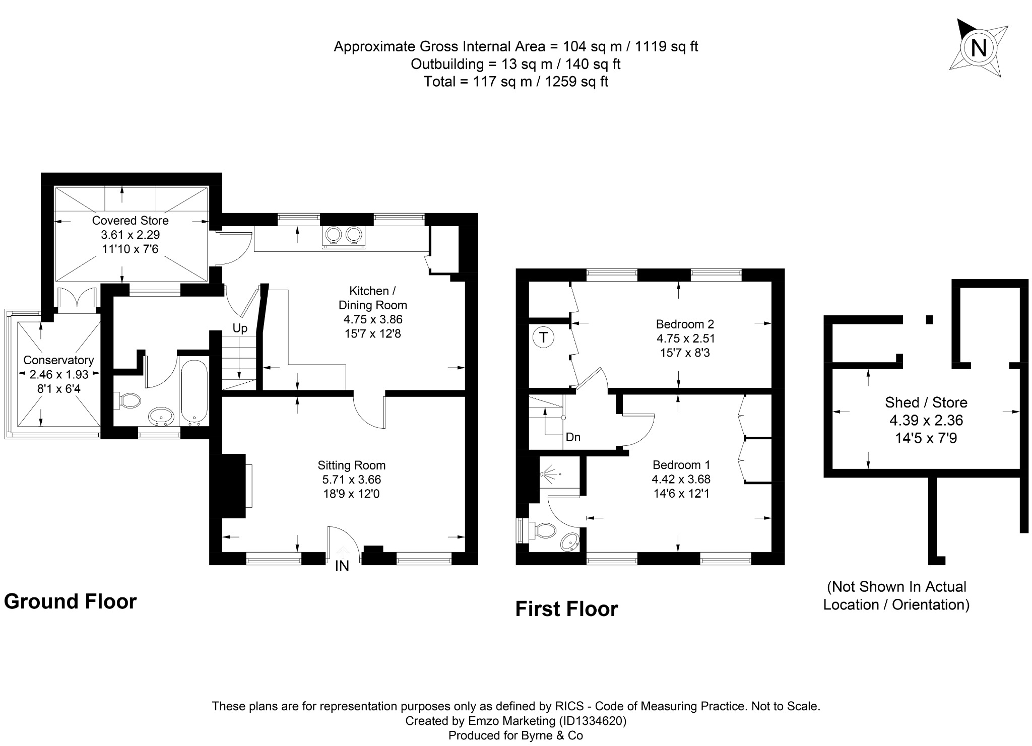 1, Walnut Tree Cottages, Southwick Road, Fareham floorplan