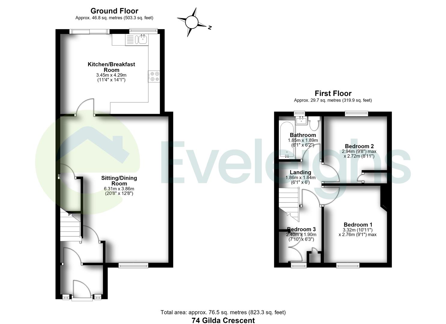 74, Gilda Crescent, Bristol floorplan