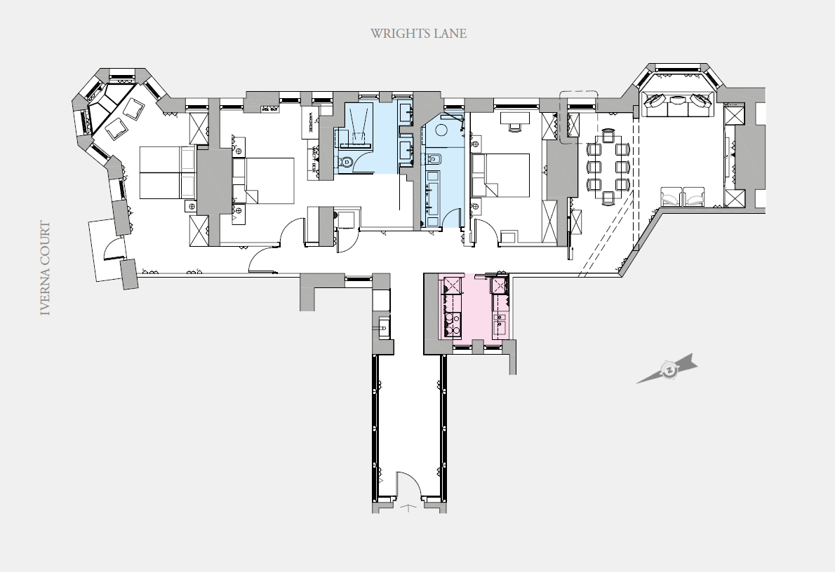 3 Bedrooms Flat to rent in Iverna Court, Kensington, London W8