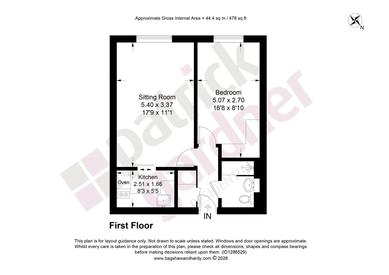 Flat 14, Holly Court, Belmont Road, Leatherhead floorplan
