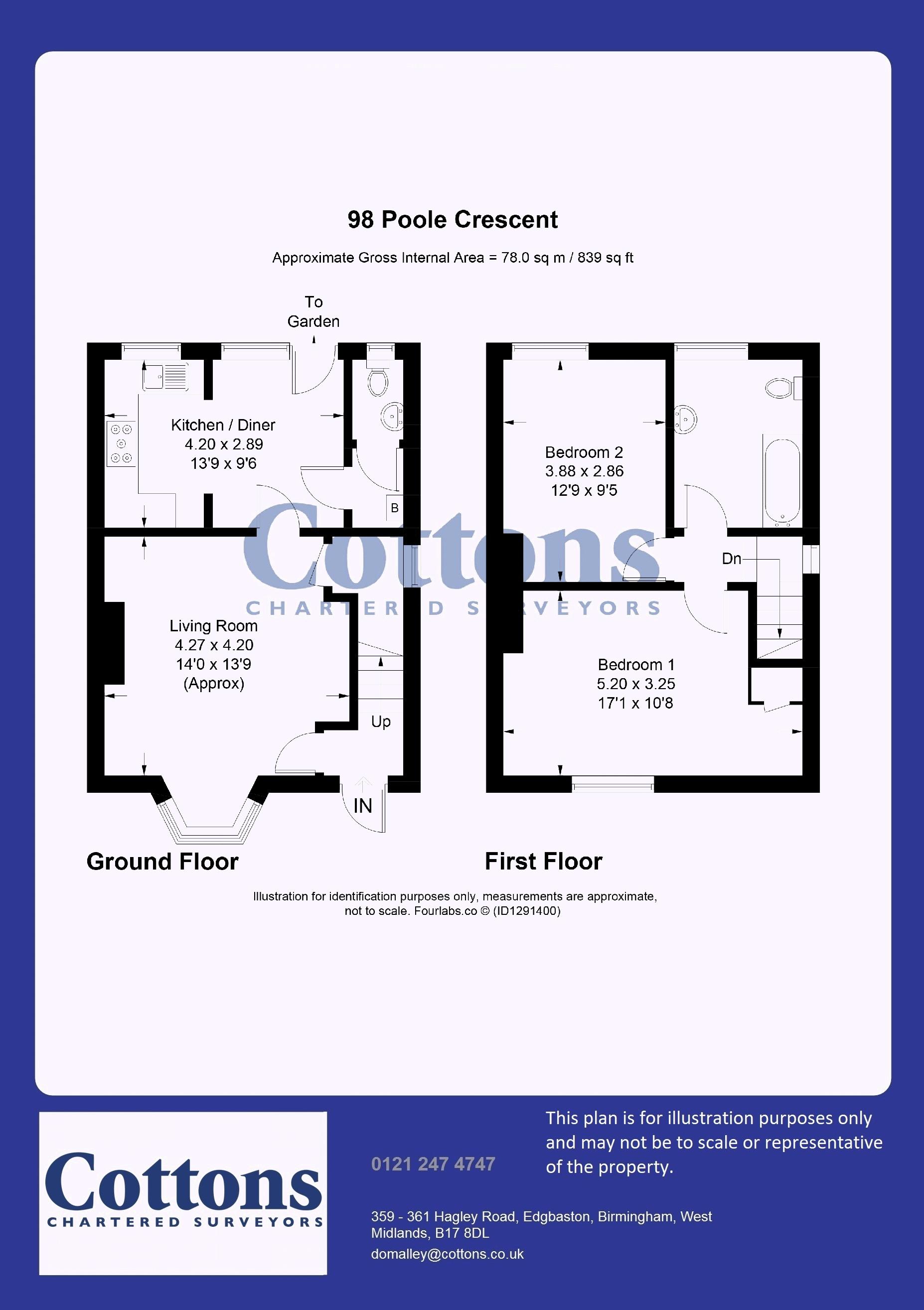 98, Poole Crescent, Birmingham floorplan