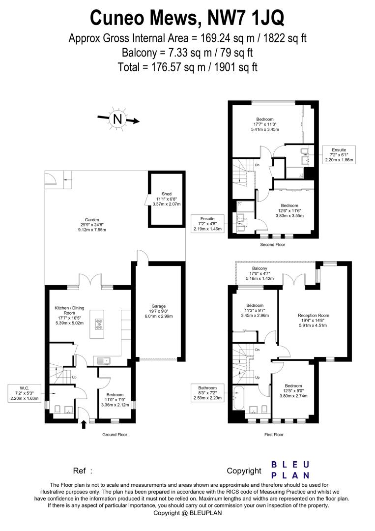 1, Cuneo Mews, London floorplan