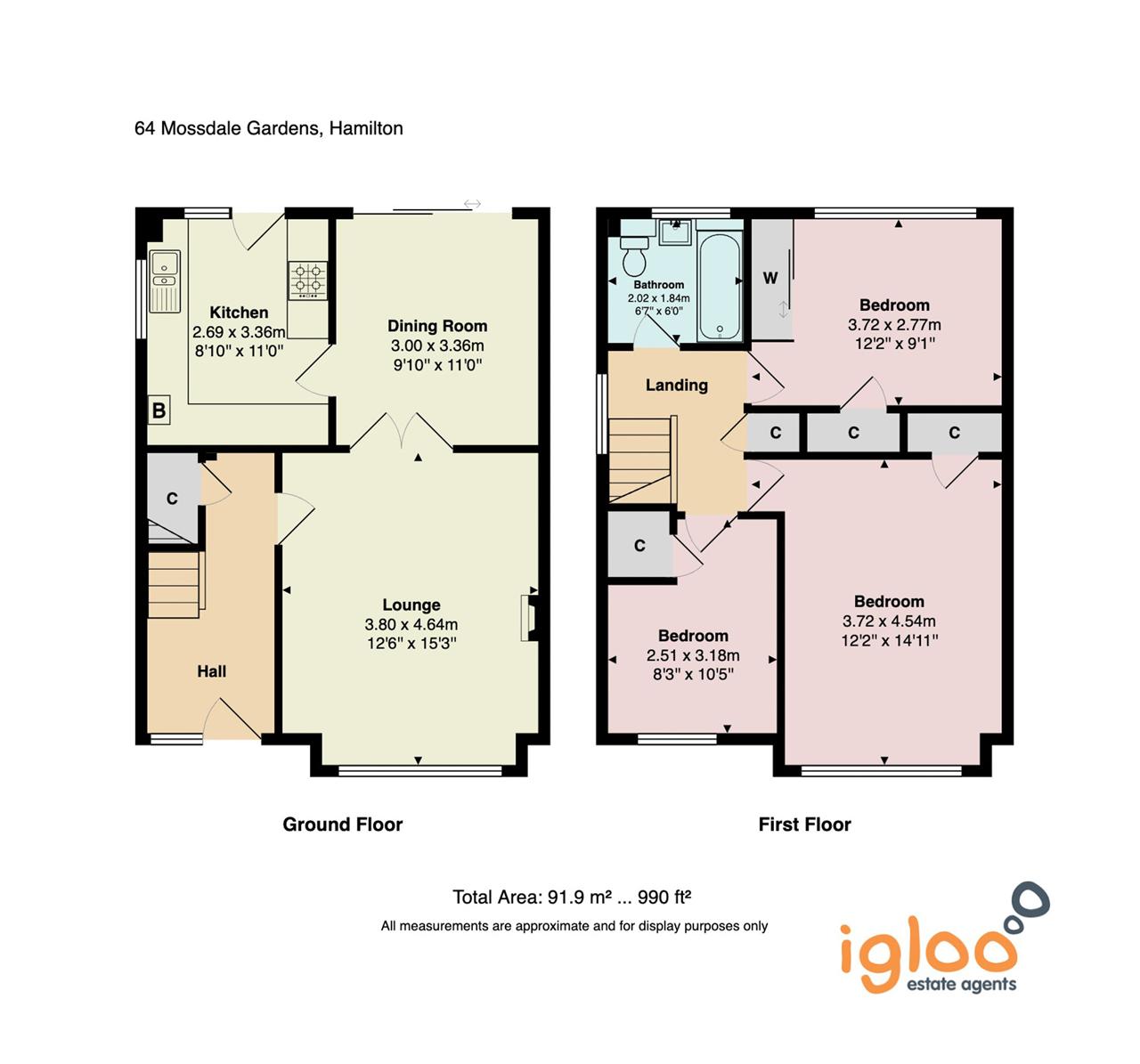 64, Mossdale Gardens, Hamilton floorplan