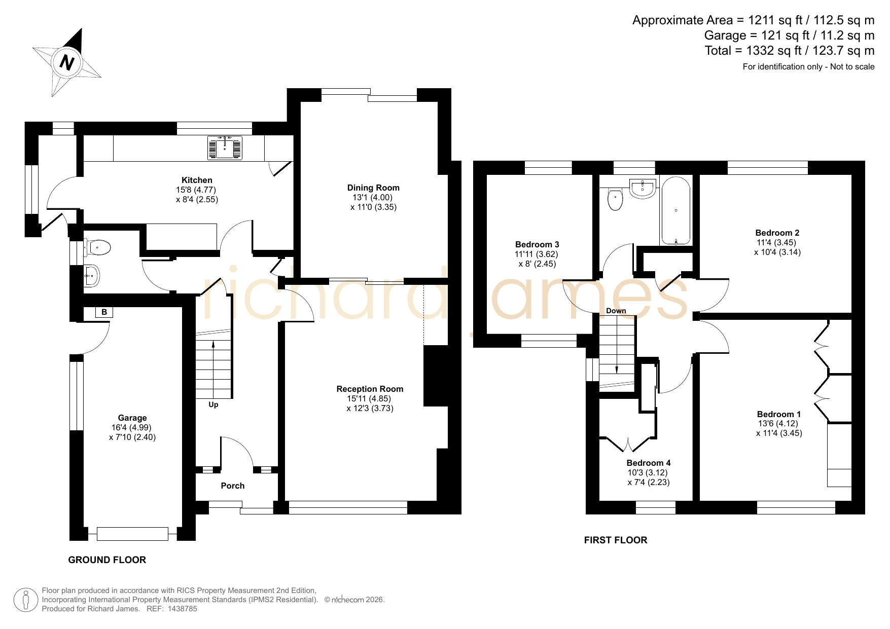 8, Wyvern Close, Swindon floorplan