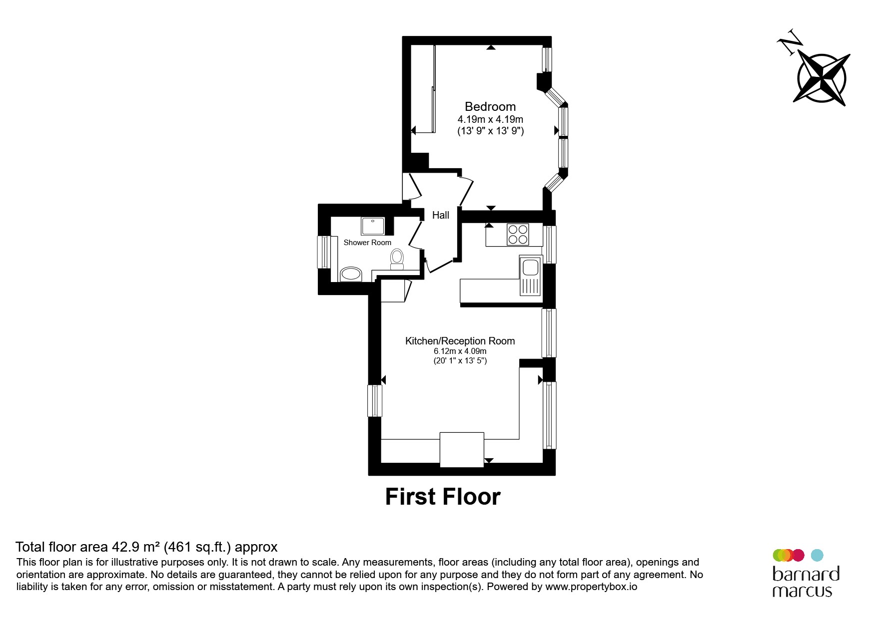 Flat 68a, Kensington Mansions, Warwick Road, London floorplan