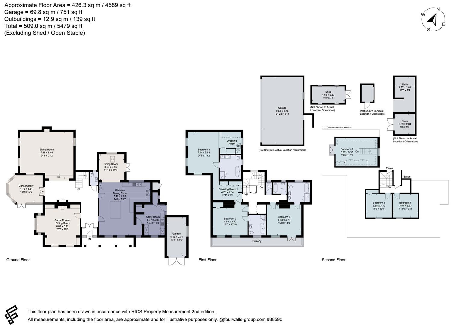 The Down House, Appleshaw, Andover floorplan