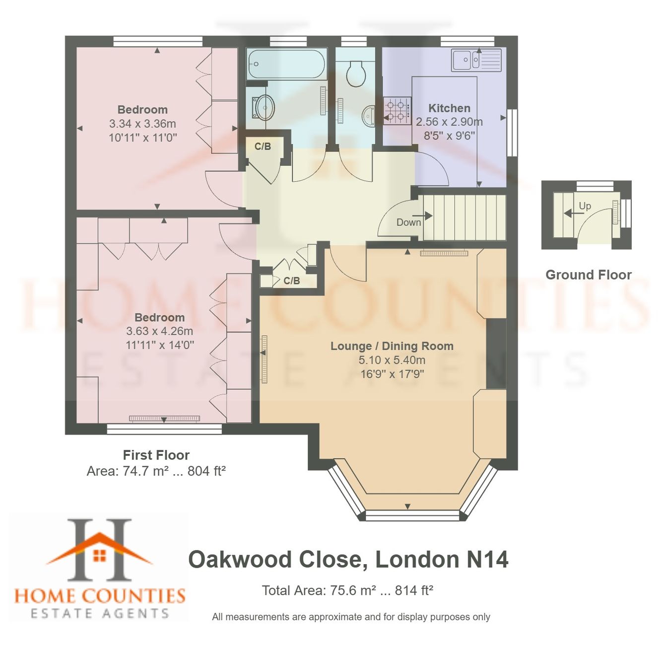 26, Oakwood Close, London floorplan