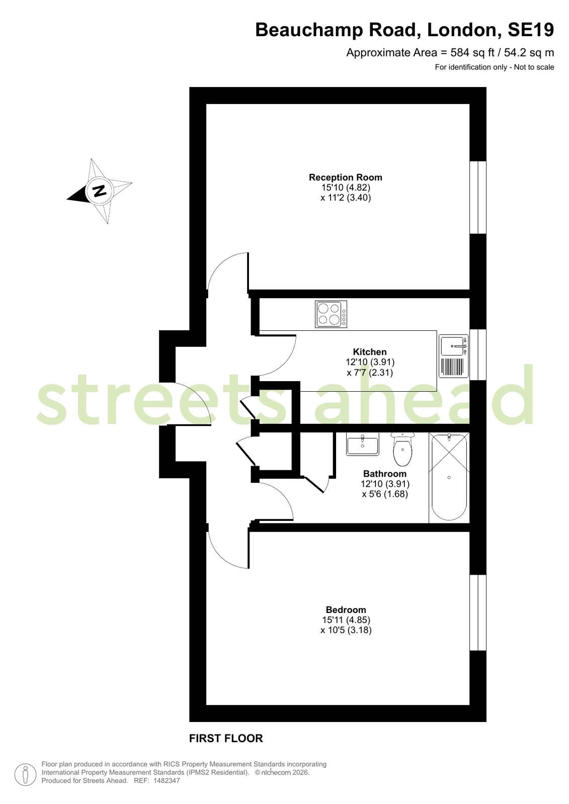 Flat 5, Caterham Court, 77, Beauchamp Road, London floorplan