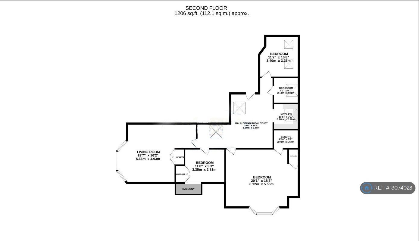 Flat, Dunbar Road, Bournemouth floorplan