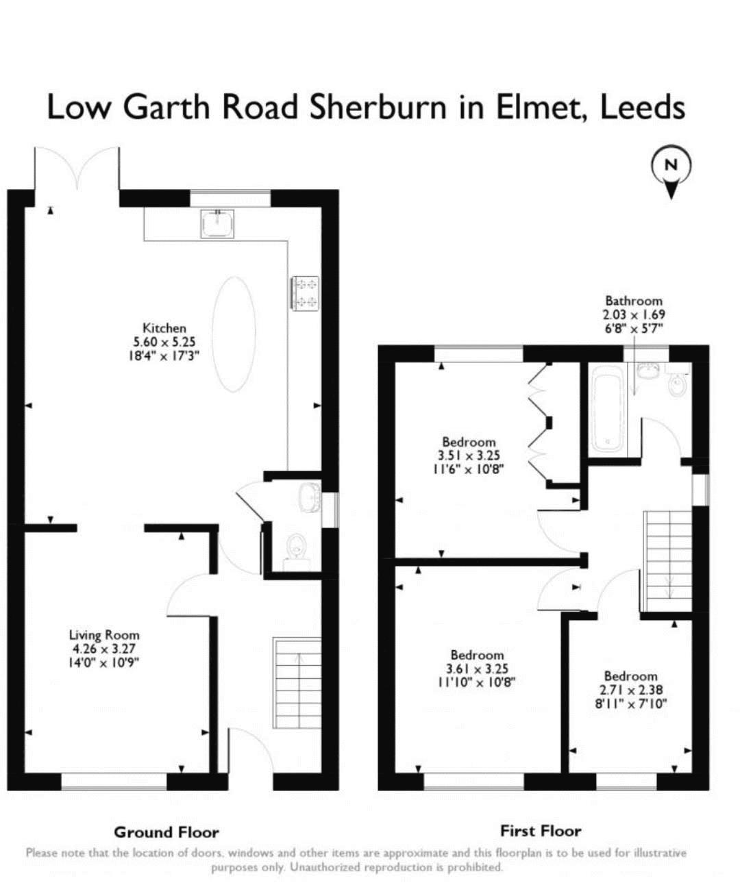 3 Bedrooms Semi-detached house for sale in Low Garth Road, Sherburn In Elmet, Leeds LS25