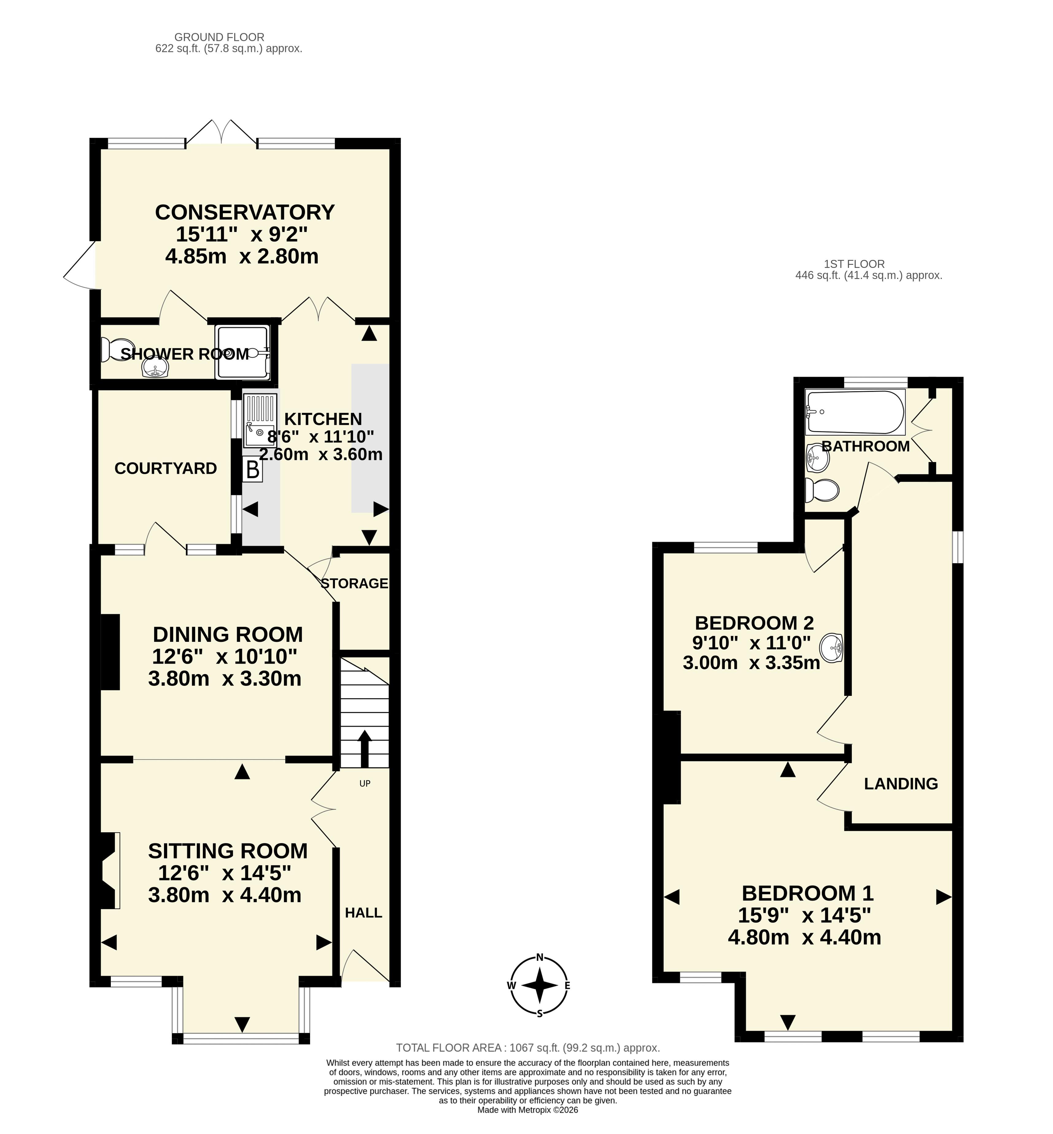 1 Salcombe Villas, Salcombe Road, Sidmouth floorplan