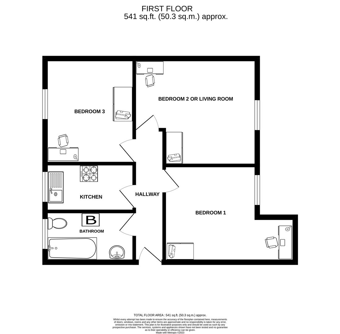 Flat 3, Northfields Court, Uxbridge floorplan