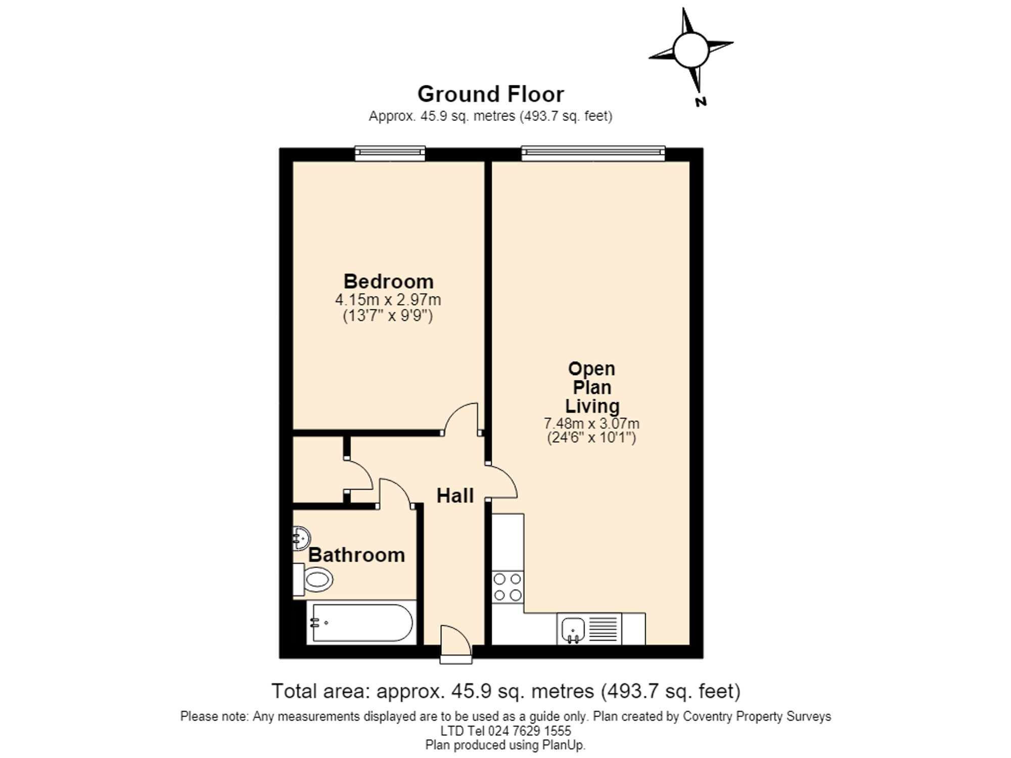 Flat 14, Calverly Court, Coventry floorplan