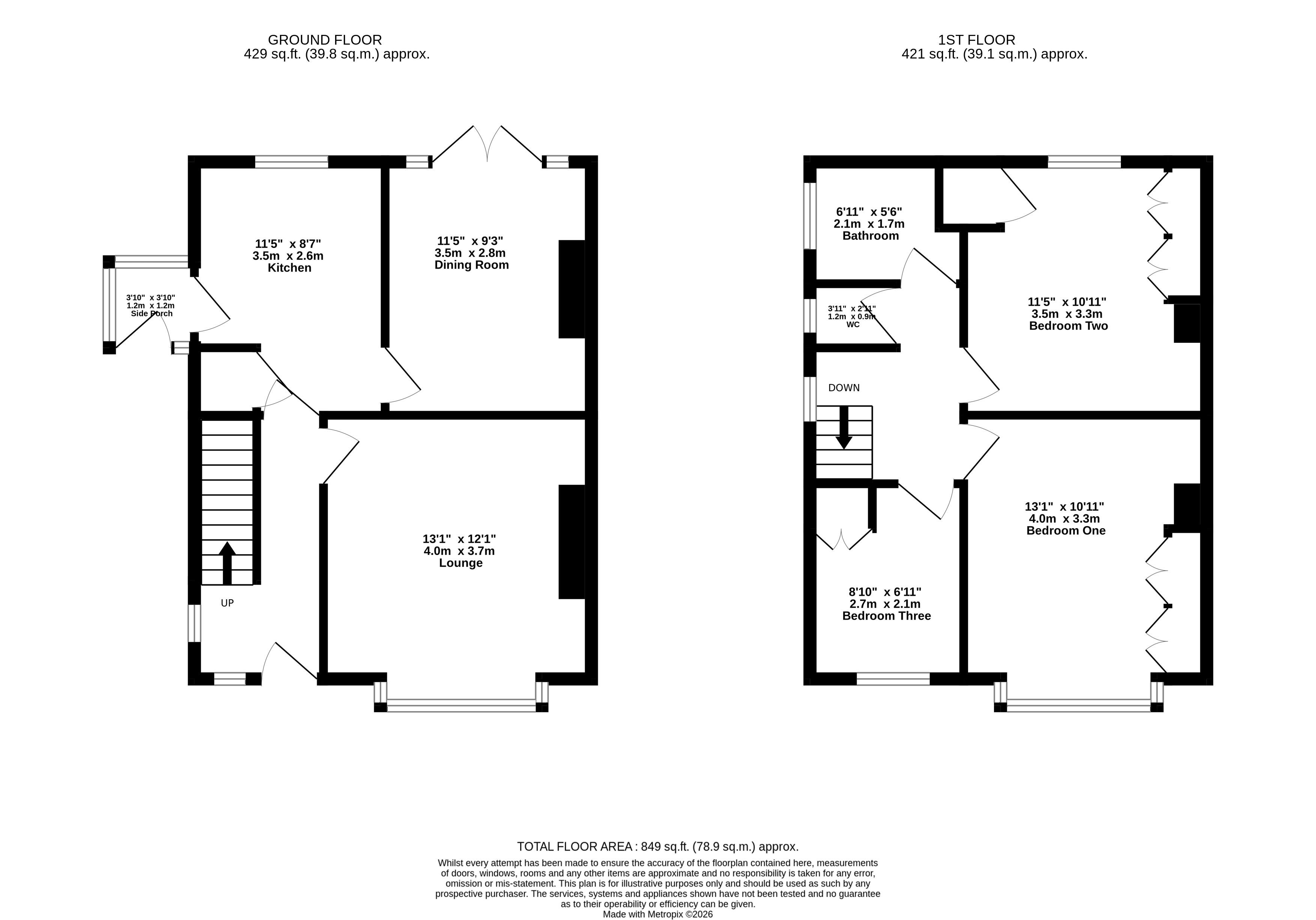 44, Wetlands Road, Holmfirth floorplan