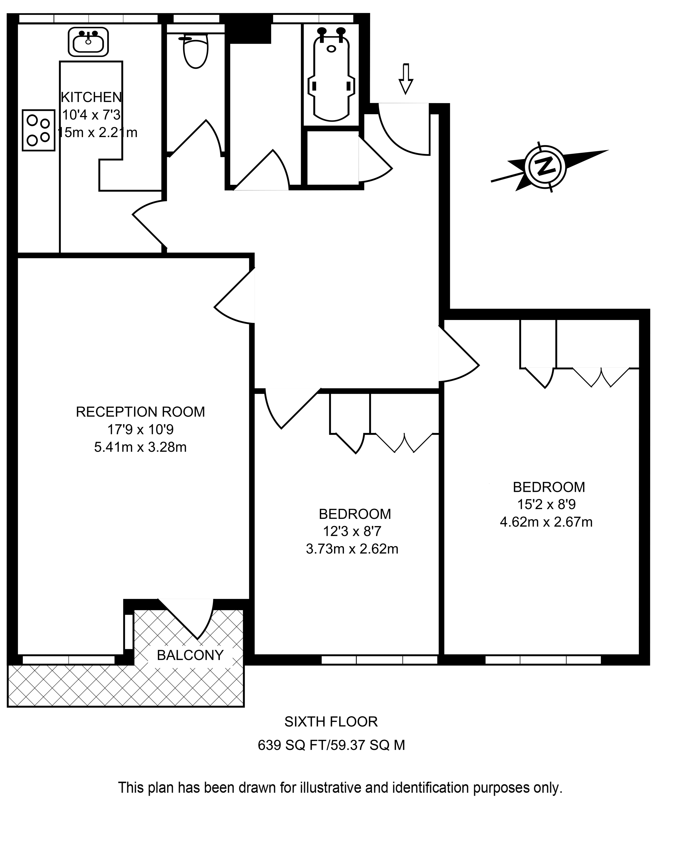 Churchill Gardens, Westminster, London SW1V, 2 bedroom flat for sale