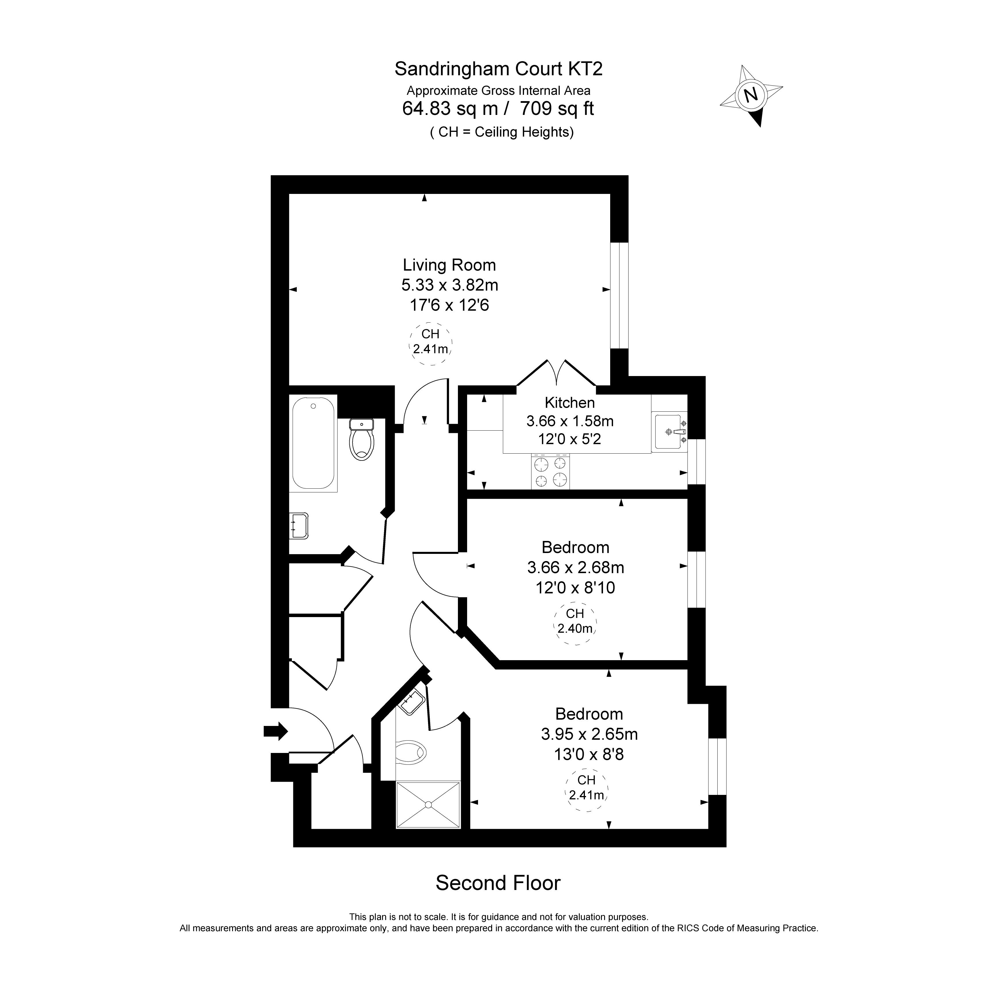 25 Sandringham Court, Skerne Walk, Kingston Upon Thames floorplan