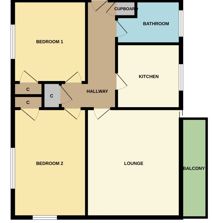 Flat 2, 26, Valeview Terrace, West Dunbartonshire floorplan
