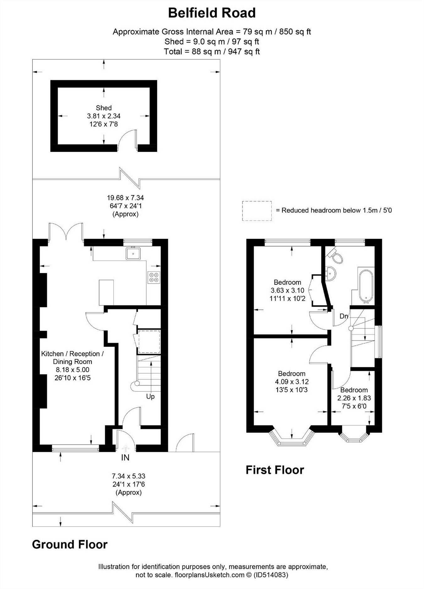 3 Bedrooms Semi-detached house for sale in Belfield Road, West Ewell, Epsom KT19