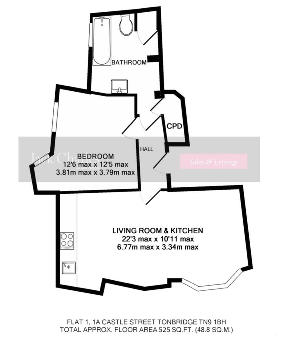 Flat 1, 1a, Castle Street, Tonbridge floorplan